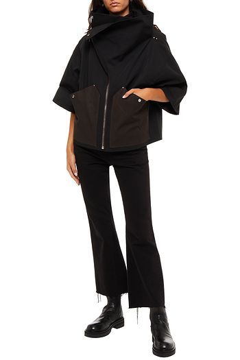 RICK OWENS Paneled twill and woven jacket