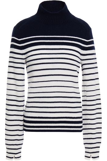 RAG & BONE Striped cashmere turtleneck sweater