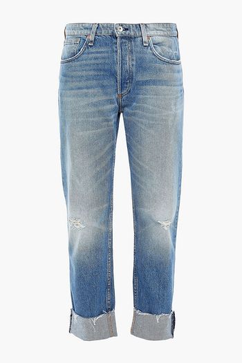 RAG & BONE Cropped distressed boyfriend jeans