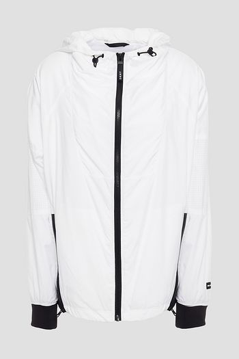 DKNY Perforated shell hooded track jacket