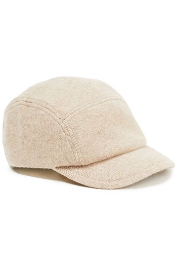 RAG & BONE Leather-trimmed cashmere cap
