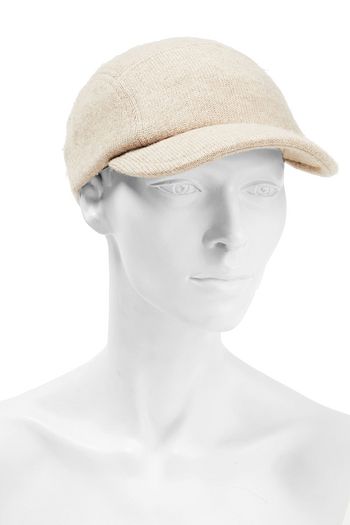 RAG & BONE Leather-trimmed cashmere cap