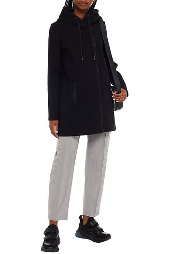 DKNY Cotton-blend jersey hooded track jacket