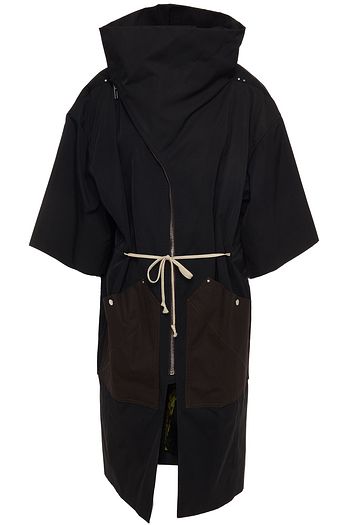 RICK OWENS Draped twill coat