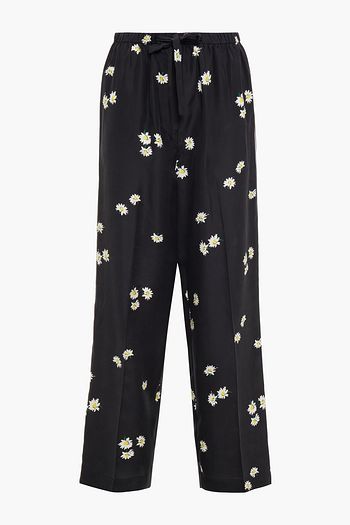 THE MARC JACOBS Floral-print silk-habotai wide-leg pants