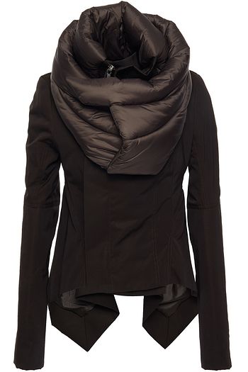 RICK OWENS Quilted shell-paneled twill jacket
