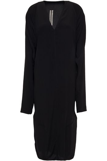 RICK OWENS Crepe de chine midi dress