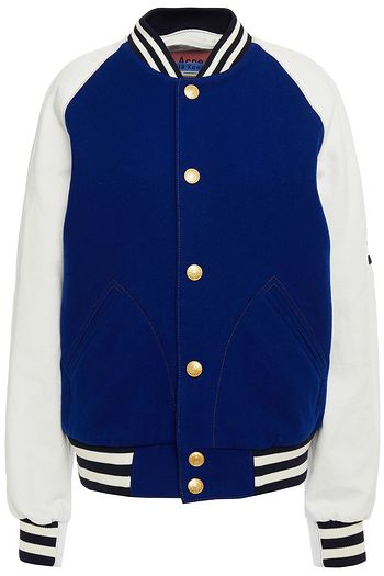 ACNE STUDIOS Bomberjacke aus Filz und Twill aus einer Wollmischung