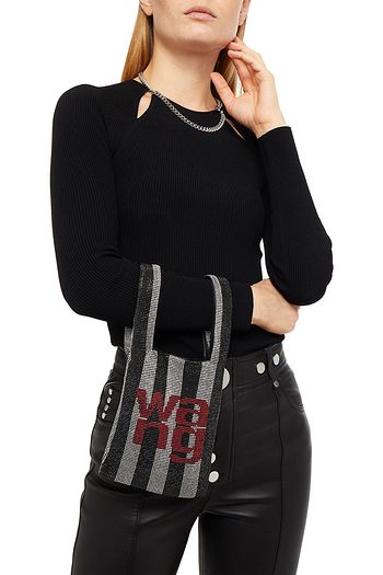 ALEXANDER WANG Crystal-embellished leather tote