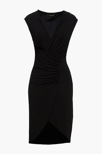 ROBERTO CAVALLI Wrap-effect ruched stretch-jersey dress