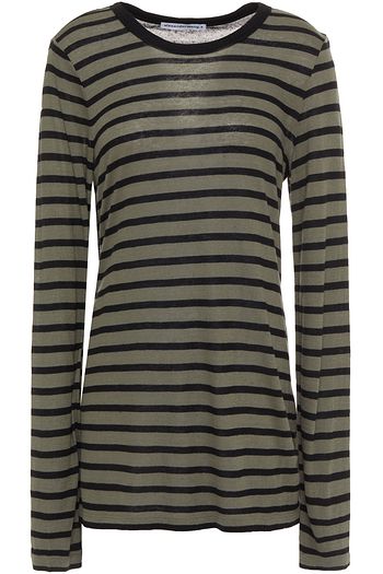 ALEXANDERWANG.T Slub striped jersey top