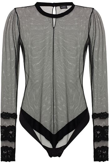 LA PERLA Rugiada embroidered stretch-tulle thong bodysuit