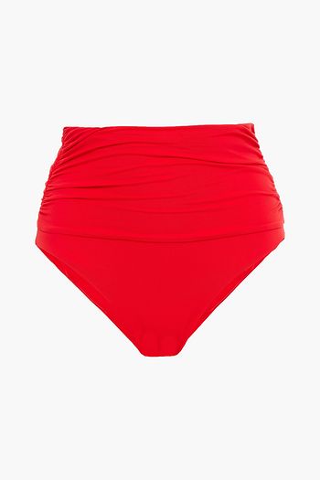 MELISSA ODABASH Caribe ruched high-rise bikini briefs