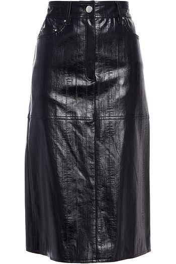 STAND STUDIO Faux leather midi skirt