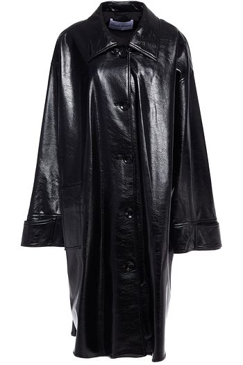 STAND STUDIO Oversized faux textured-leather coat