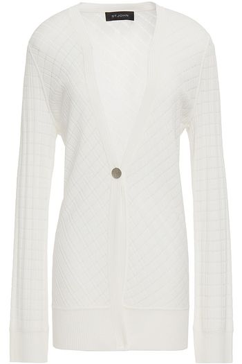 ST. JOHN Jacquard-knit cardigan