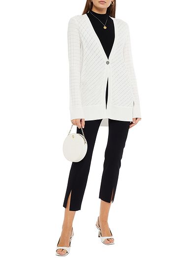 ST. JOHN Jacquard-knit cardigan