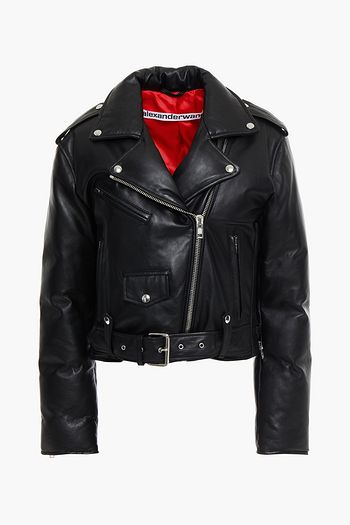 ALEXANDER WANG Leather down biker jacket