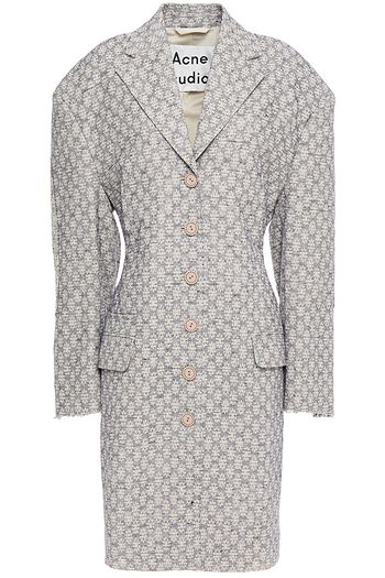 ACNE STUDIOS Mantel aus floralem Jacquard mit Fransen