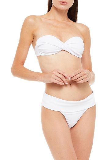 MELISSA ODABASH Thailand twisted ribbed bandeau bikini top