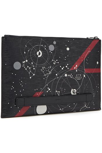FURLA Printed textured-leather tablet case