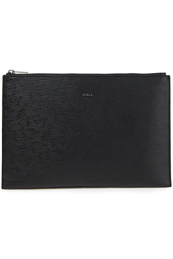 FURLA Printed textured-leather tablet case