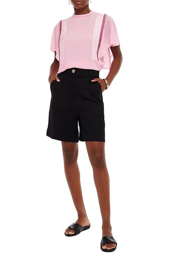 CHLOÉ Crystal-embellished silk-georgette blouse