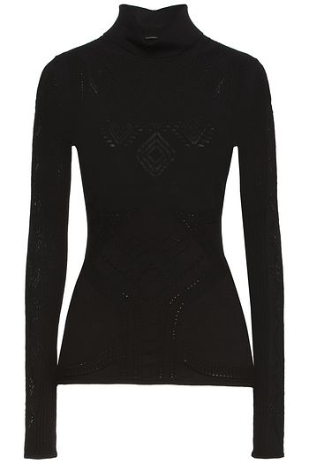 ROBERTO CAVALLI Pointelle-knit turtleneck sweater