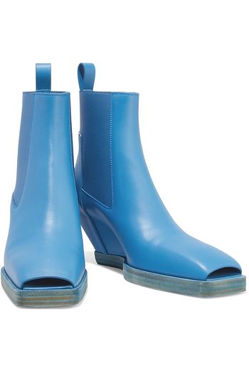 RICK OWENS Leather wedge ankle boots