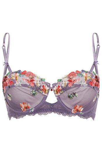 LISE CHARMEL Rêve Orchidée embroidered tulle and lace balconette bra