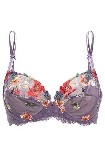 LISE CHARMEL Rêve Orchidée embroidered tulle and lace balconette bra