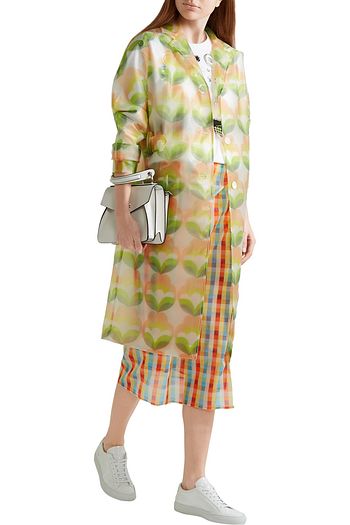 MIU MIU Printed vinyl trench coat