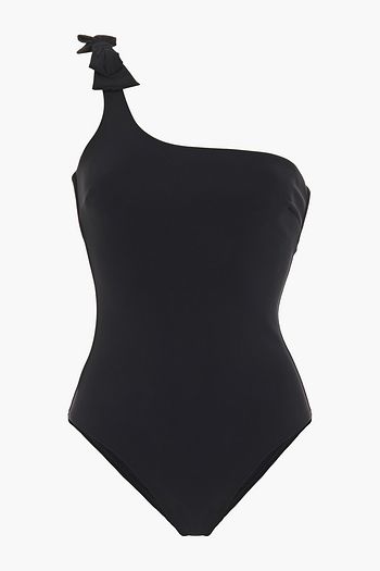 ZIMMERMANN Zinnia Badeanzug mit asymmetrischer Schulterpartie und Schleife