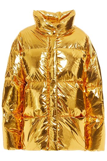 IENKI IENKI Vent appliquéd mesh-paneled foiled shell down jacket