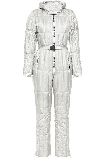 IENKI IENKI Monogram-trimmed quilted metallic shell down ski suit
