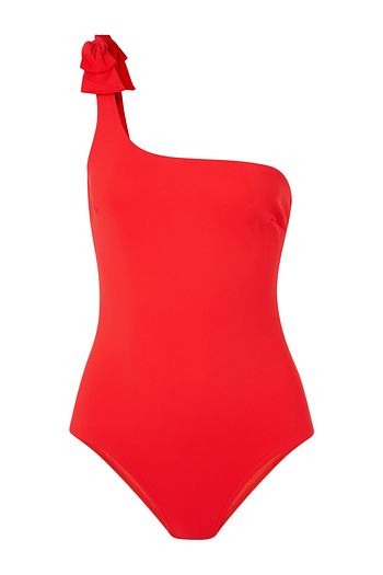 ZIMMERMANN Zinnia one-shoulder bow-embellished swimsuit