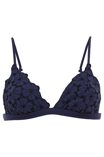 I.D. SARRIERI Malibu Sunshine stretch-broderie anglaise triangle bikini top