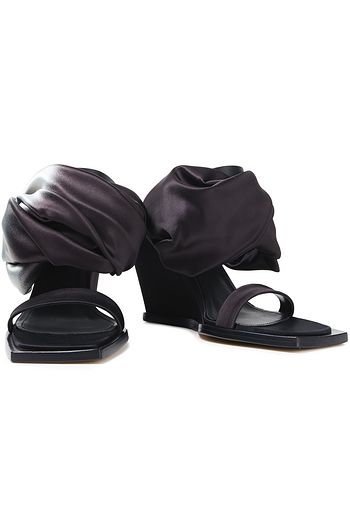 RICK OWENS Dégradé satin and leather mules