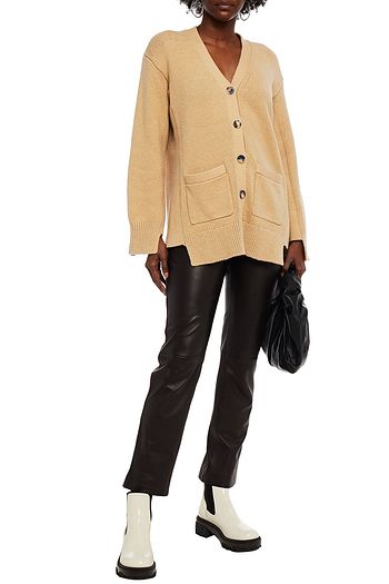 ROSETTA GETTY Ribbed cotton-blend cardigan