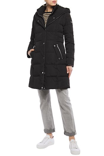 DKNY Quilted shell hooded coat