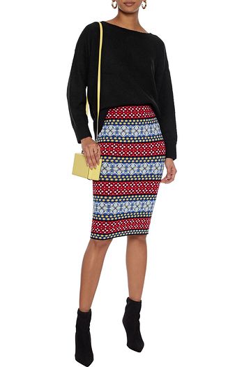 ALICE + OLIVIA Jessie wool-blend bouclé sweater