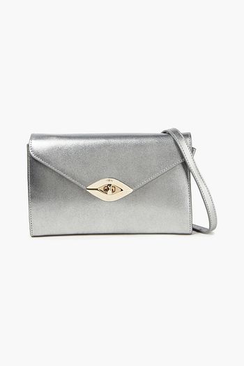 FURLA Eye metallic leather wallet