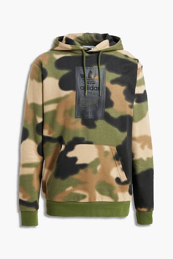 ADIDAS ORIGINALS Camouflage-print cotton hoodie