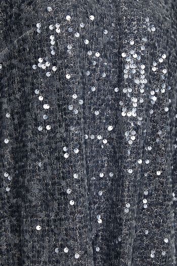 GALVAN LONDON Strickoberteil mit Pailletten und Metallic-Effekt