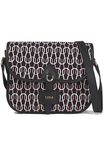 FURLA Easy S leather-trimmed printed canvas shoulder bag