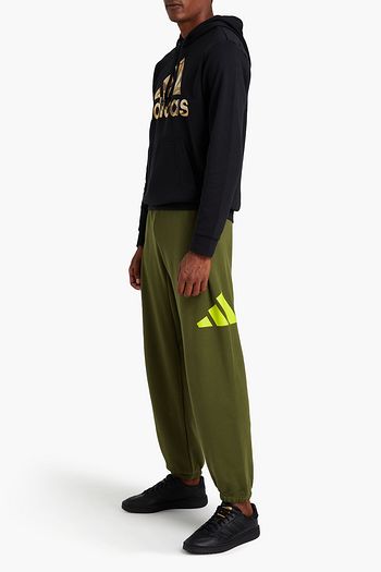 ADIDAS Printed French cotton-terry sweatpants