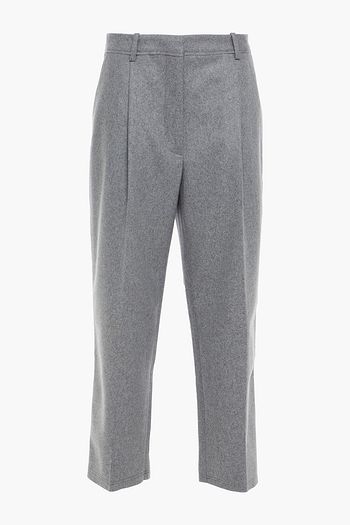 ACNE STUDIOS Cropped Hose mit geradem Bein aus einer Wollmischung mit Falten