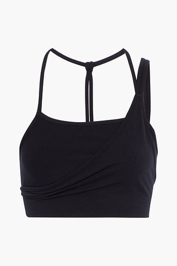 HELMUT LANG Asymmetric convertible stretch-knit bra top