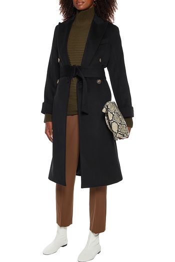 VINCE. Double-breasted belted wool and cashmere-blend felt coat