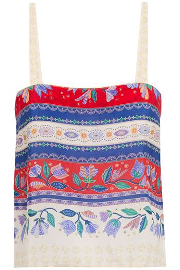 ANTIK BATIK Christina printed silk crepe de chine camisole
